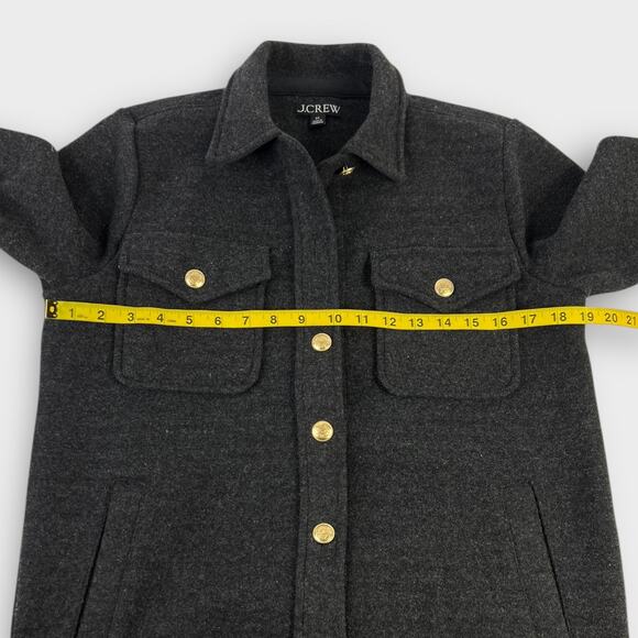 J.Crew Wool-Blend Shirt-Jacket Charcoal Grey Size XS - Picture 5 of 7